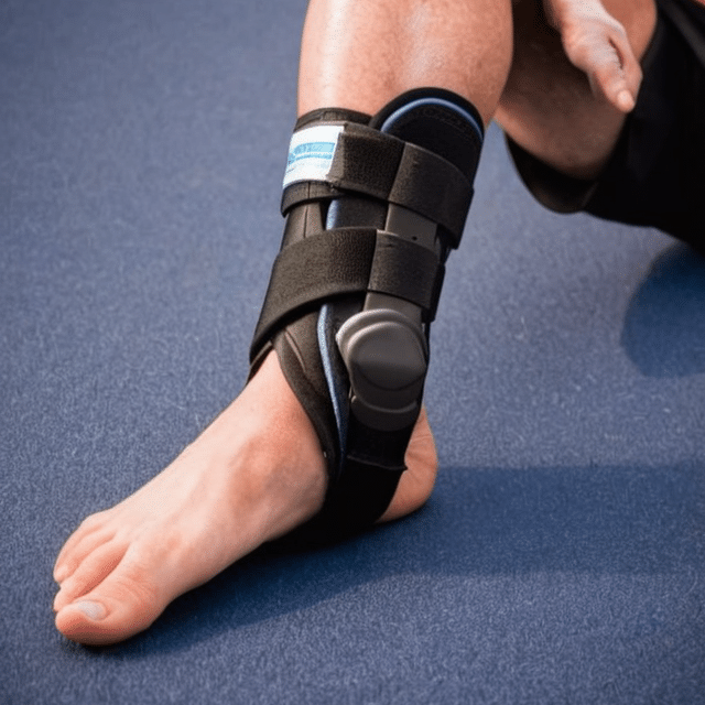 1 - ankle injury with ankle brace
