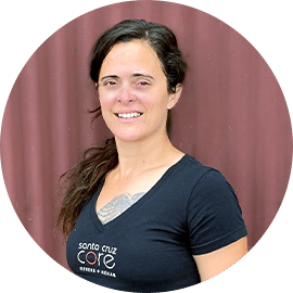 Abby Hippelyhas 5+ years experience and has completed the Santa Cruz Core Master Training Educational Course as well as being Nationally Certified and CPR Certified.