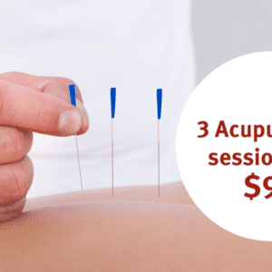 acupuncture needles on the back