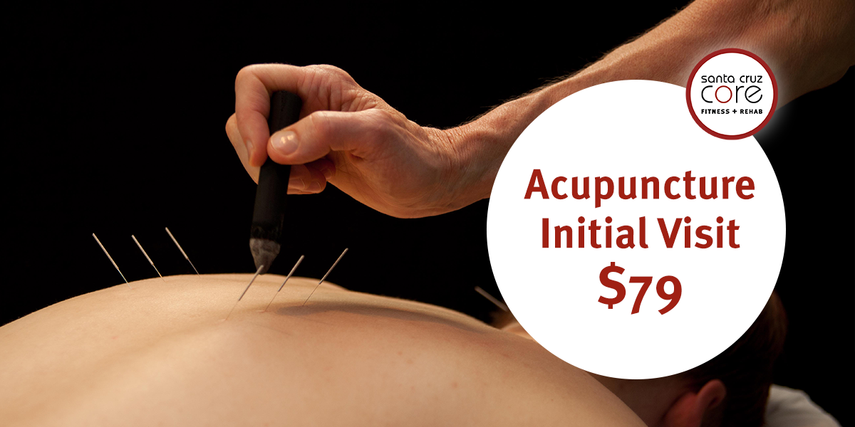 Your first visit to core for acupuncture will cost 79 dollars