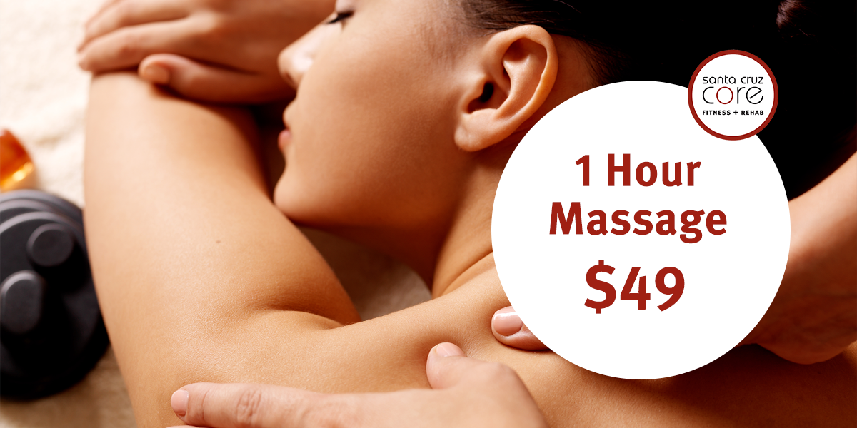 a woman getting a $49 initial offer massage