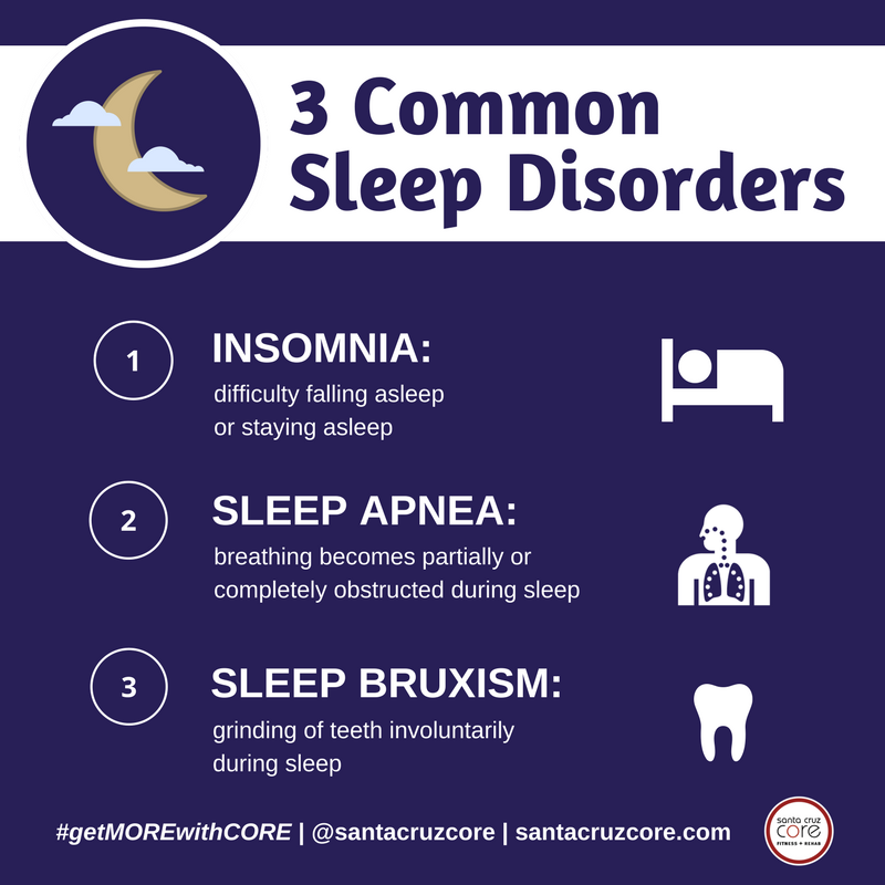3 Common Sleep Disorders Santa Cruz Core Fitness Rehab